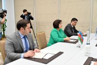 Milli Məclisin sədri Sahibə Qafarova Özbəkistan Ali Məclisi Senatının sədri Tənzilə Narbayeva ilə görüşüb