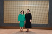 Milli Məclisin sədri Sahibə Qafarova Özbəkistan Ali Məclisi Senatının sədri Tənzilə Narbayeva ilə görüşüb