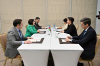 Milli Məclisin sədri Sahibə Qafarova Özbəkistan Ali Məclisi Senatının sədri Tənzilə Narbayeva ilə görüşüb