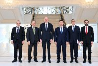 Prezident İlham Əliyev “Tatneft”, “KazMunayQaz” və “Uzbeknefteqaz” şirkətlərinin rəhbərlərini qəbul edib