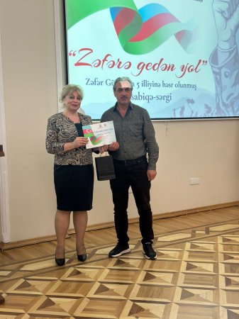Milli Azərbaycan Tarixi Muzeyində “Zəfərə gedən yol” adlı V Respublika rəsm və əl işləri müsabiqə-sərgisi keçirilib